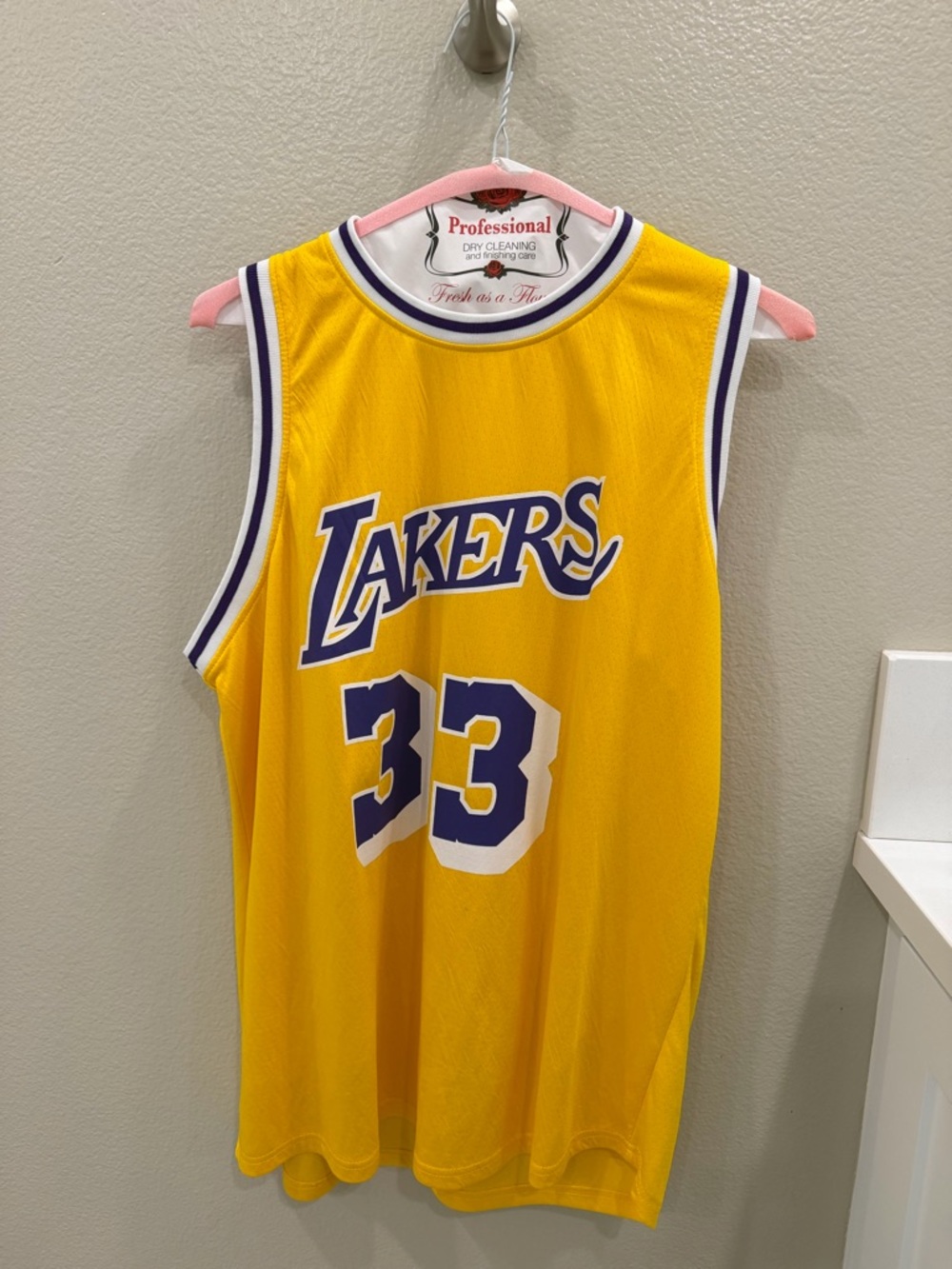 NBA Los Angeles Lakers Yellow Purple #33 Jersey